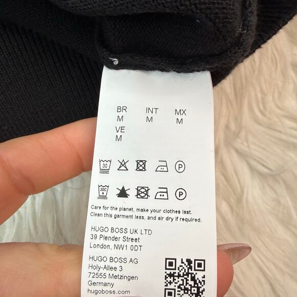 HUGO by Hugo Boss Men's San Cassius Logo Sweater Black Size M NWT Urban Luxury - Picture 13 of 15